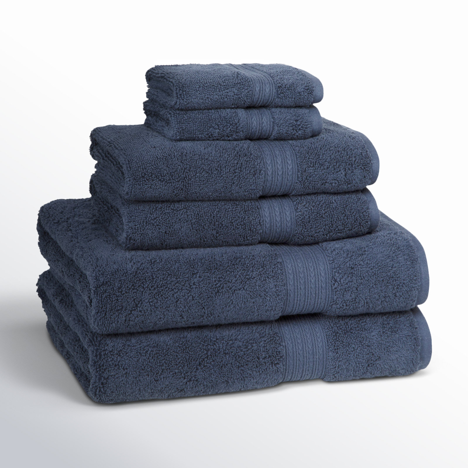 Leone Towel Set, Navy