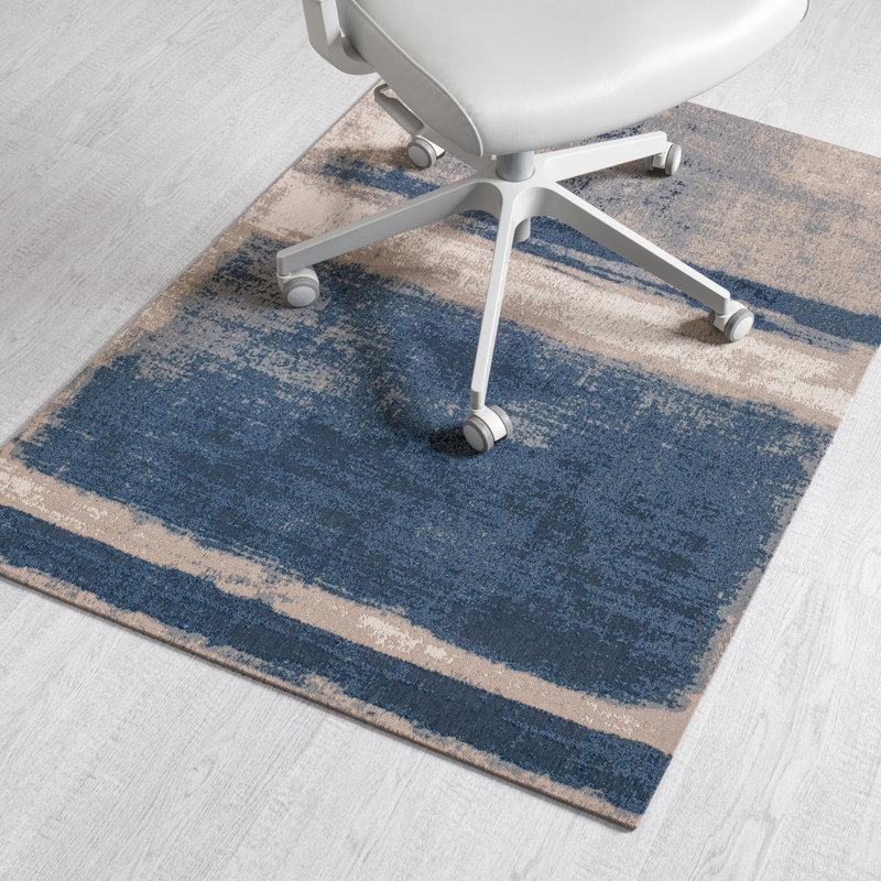 Tapis de chaise de bureau en jacquard de polyester avec support antidérapant Anji, H 0,25 po x l 36 po x P 48 po