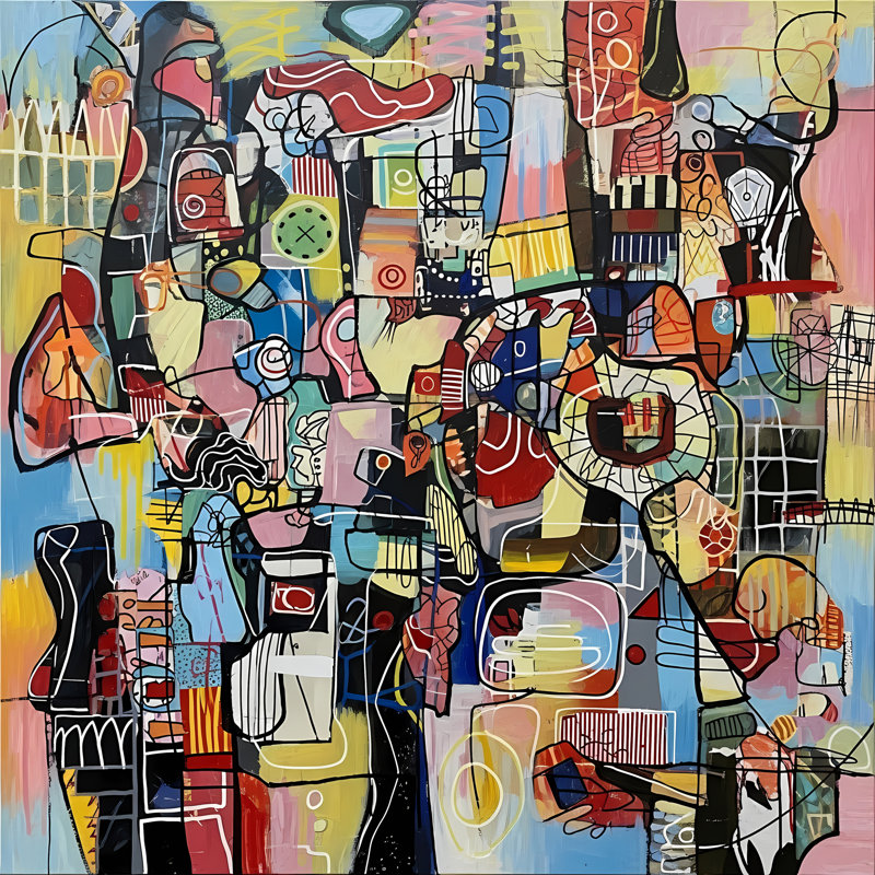 Labyrinthe de formes, H 24 po x l 24 po