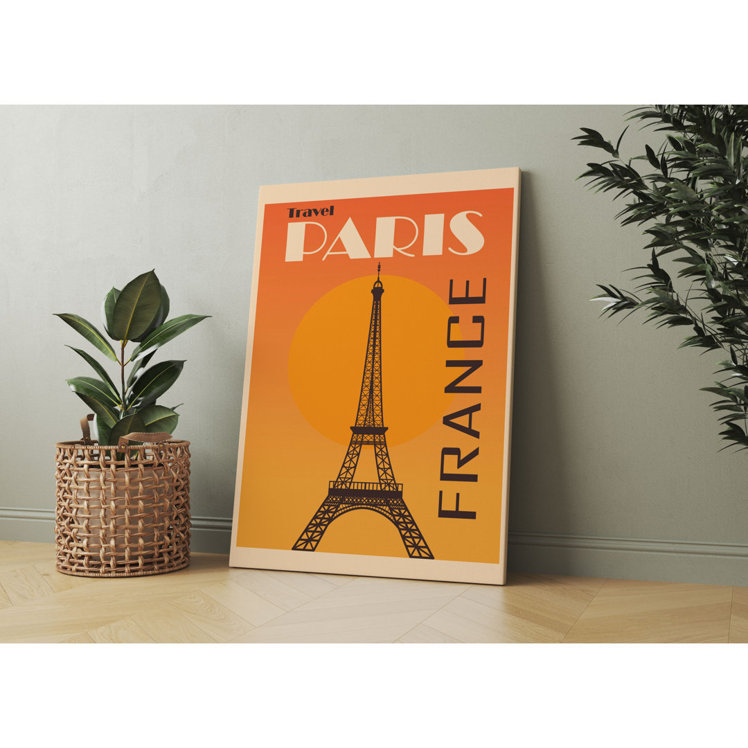 Vintage Poster  - Paris Eifelturm II Als Leinwandbild Art_0769