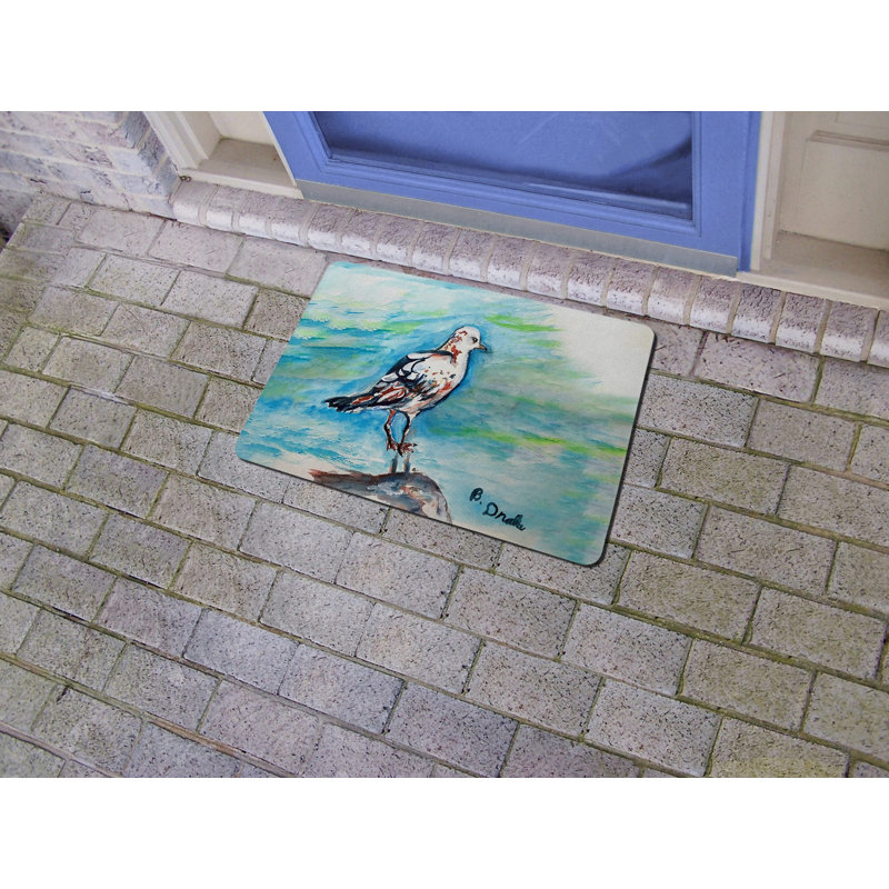 Tapis antidérapant Nesibe Betsy Seagull 26 po x 18 po