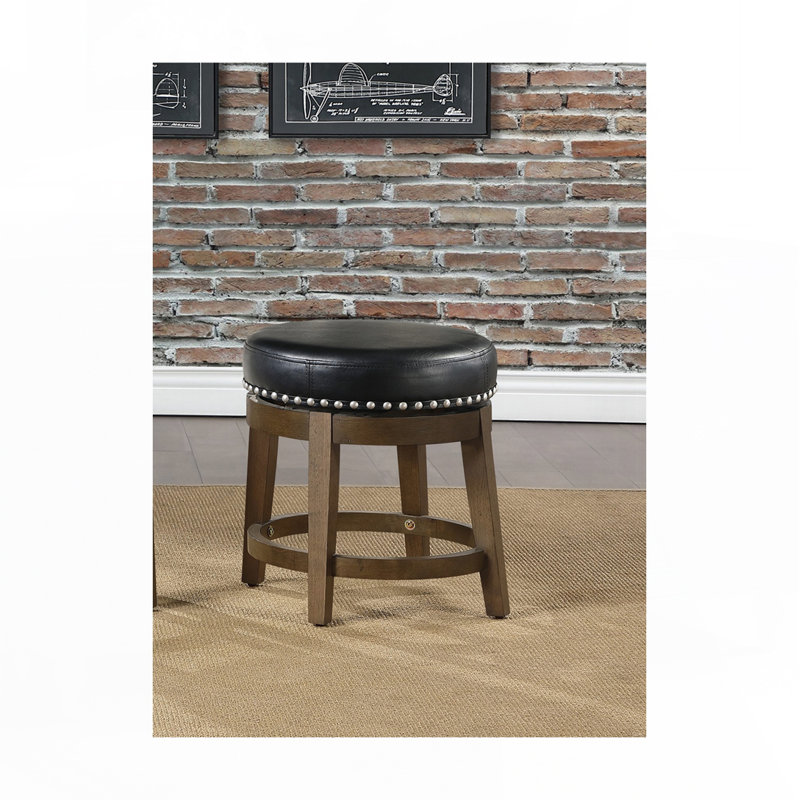 Ensemble de tabourets ronds et pivotants, Noir, Petit tabouret (siège d'une hauteur de 19,5 po)