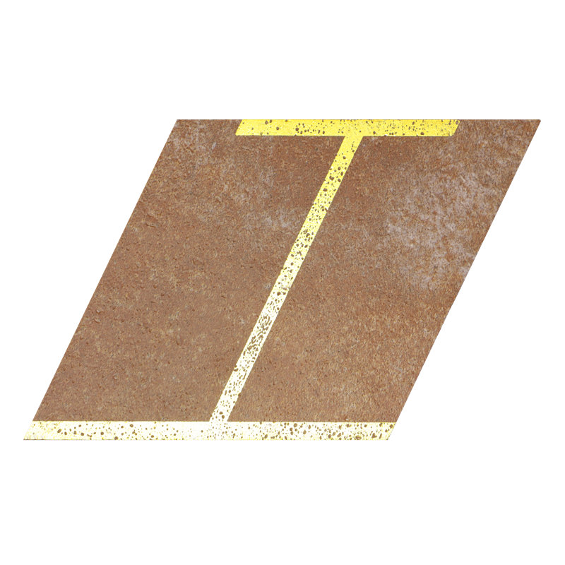 Carreau de mosaïque auto-adhésif en pierre 4 po x 4,6 po, Brun doré