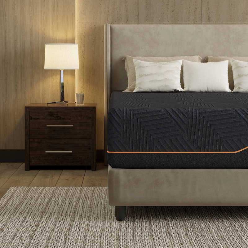 Egohome 14” medium Plush Cooling Copper Infused Gel Memory Foam Mattress, Bed In A Box, King, 14