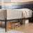 Vegan Leather Metal Platform Bed