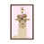 Toile avec cadre en bois brun