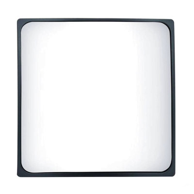 Chrome Square Convex Hood Mirror Head Compatible With International 2008-2018 1Pcs