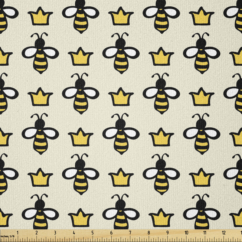 Deava Cartoon Bees and Crowns Multi-Purpose Fabric