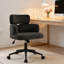 Chaise de bureau rembourrée pivotante et réglable en hauteur, chaise de bureau en forme de trèfle avec accoudoirs-488608657