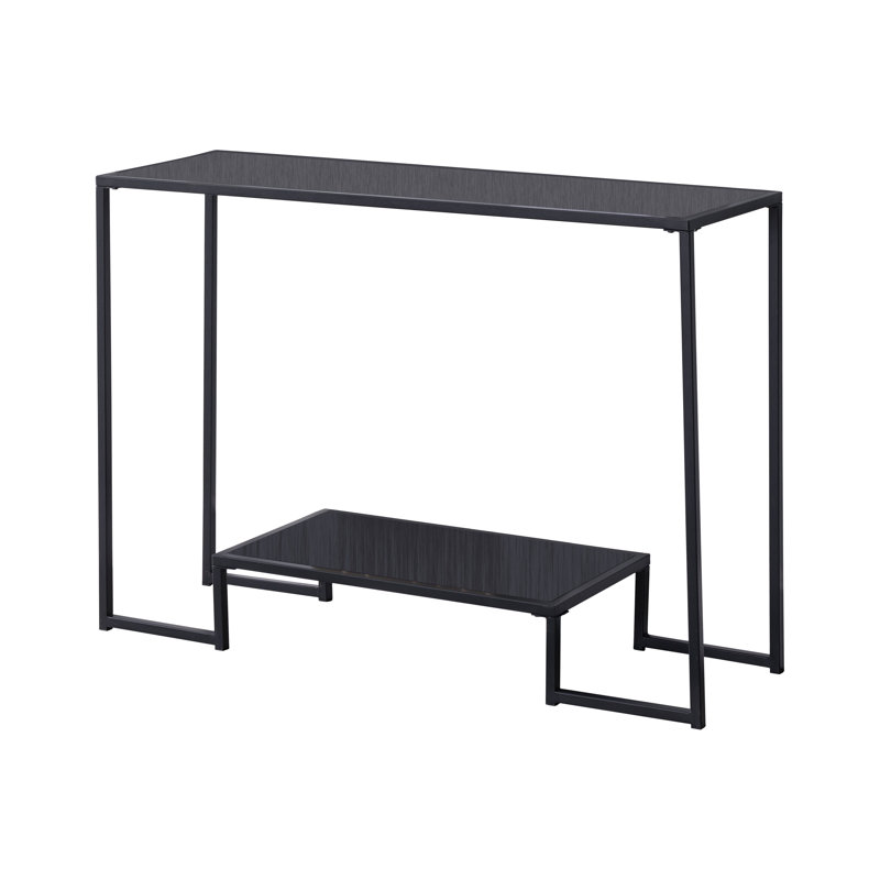 Console moderne en métal / bois avec tablette de rangement Hodgkins - parfaite pour les vestibules et les salons