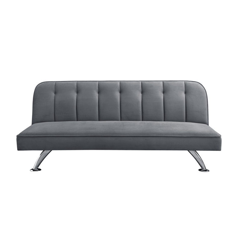 BRIGHTON UPHOLSTERED VELVET SOFA BED, Grey