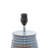 Ceramic Ribbed Blue Table Lamp with Drum Shade