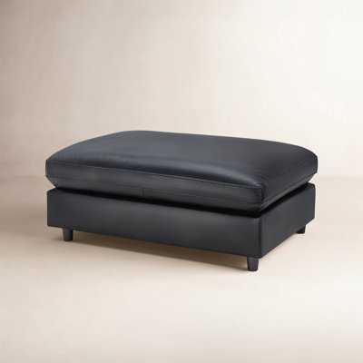 Fleetwood 45" Genuine Leather Ottoman
