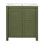 Meuble-lavabo de ferme de 30 po avec lavabo en céramique, porte à fermeture en douceur, tablette réglable, armoire de rangement olive, structure en bois moderne, conception spacieuse et surface facile à nettoyer-1959601880