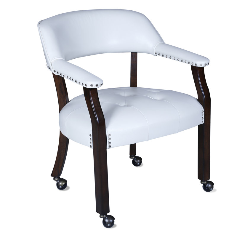 Chaise de conférence en bois, Blanc laiteux, Brun rougeâtre