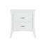 Table de chevet en bois aggloméré avec 2 tiroirs au fini blanc