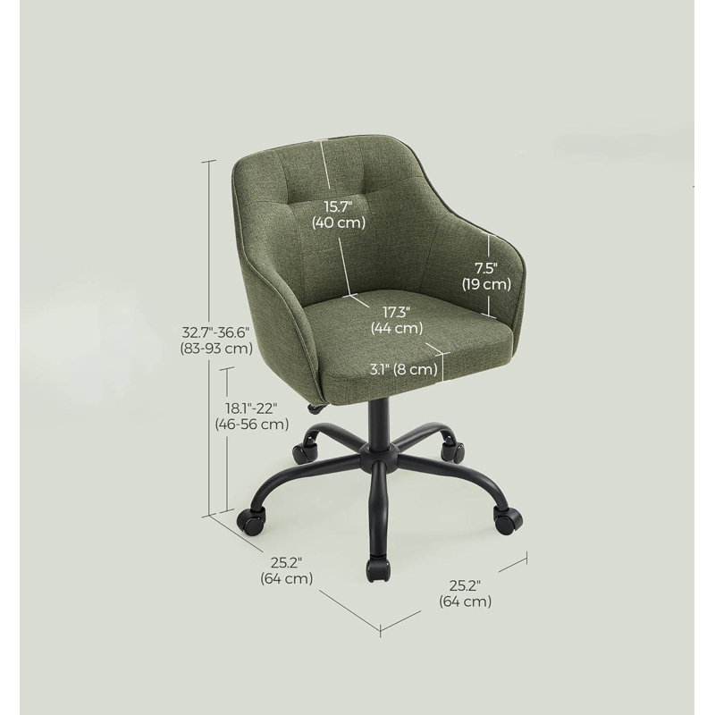 Office Chair, Black, Green