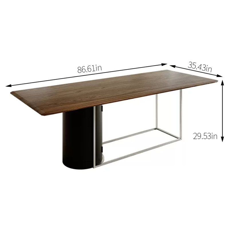 Table de salle à manger Kopelin, L 35,43 po x L 86,61 po