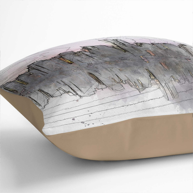 Square Cushion, 55cm H x 55cm W x 20cm D, Stone