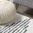Collenn Diamond Stripe Geometric Shag White/Gray Rug-1655634101