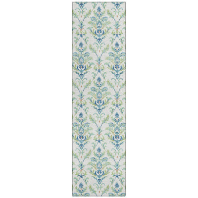 Machine Washable Indoor/Outdoor Chantille ACN2325 Damask Rug
