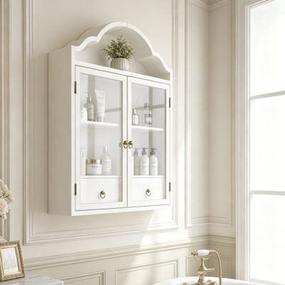 Armoire murale rétro vintage avec plateau élégant