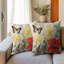 Housses pour oreillers décoratifs d'extérieur à fleurs printanières 2 housses de coussin à motif floral pour papillons