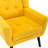 Tufted Upholstered Wide Back Armchair-582471468