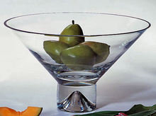 Monaco Fruit Bowl, 7" H x 12" W x 12" D, Clear