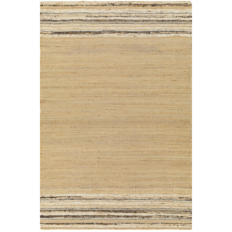 Striped Indoor Rug, Rectangle 6' x 9', Camel