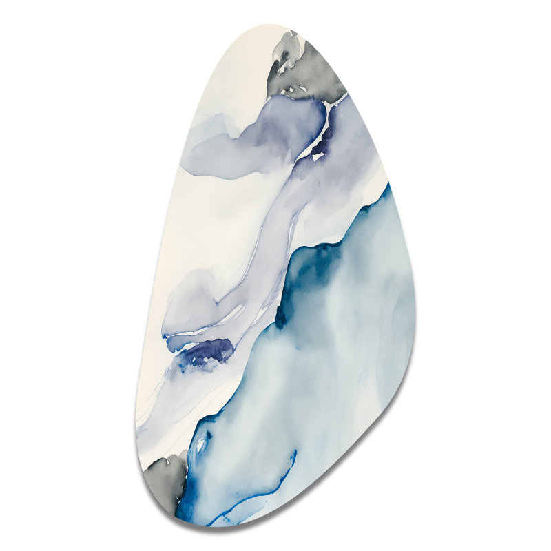 Art mural en métal asymétrique Sapphire, H 31 po x l 17 po