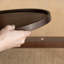 Table de bout ronde en noyer noir