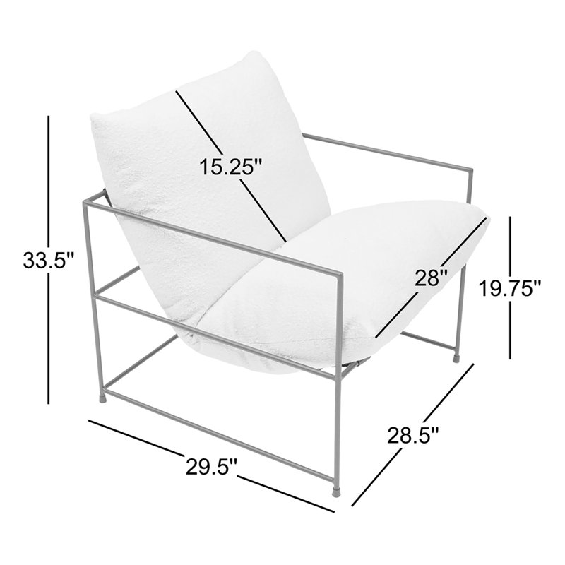Fauteuil de 28,5 po de largeur Danita, Toile performance beige délavée