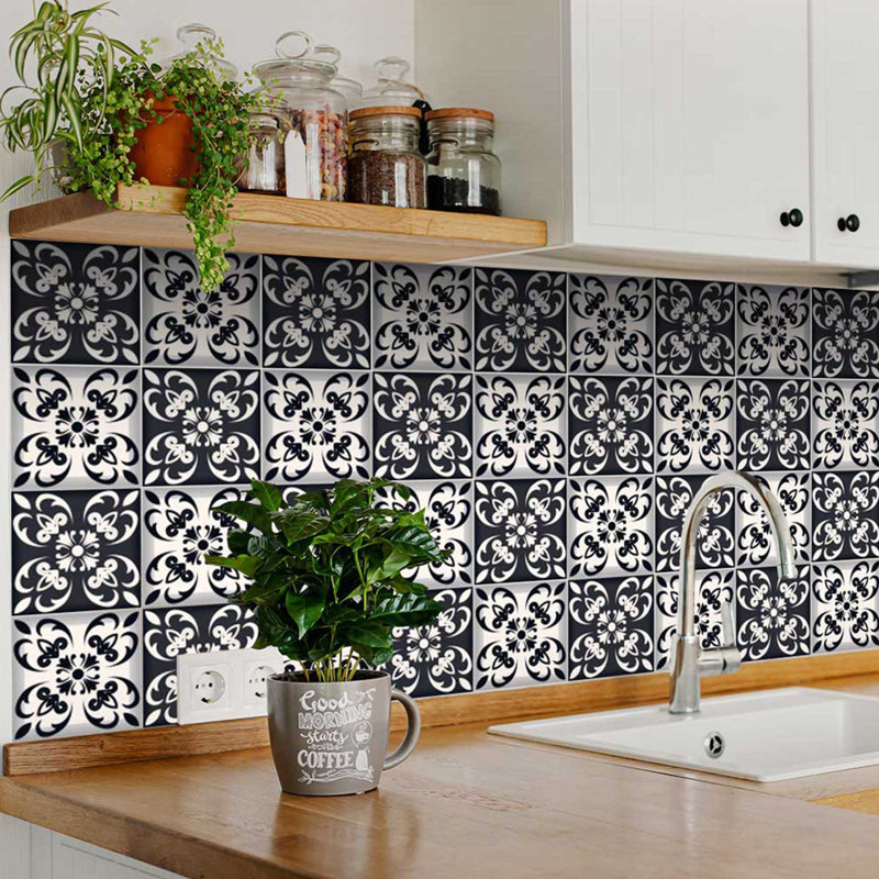 8'' W x 8'' L Vinyl Peel and Stick Mosaic Tile
