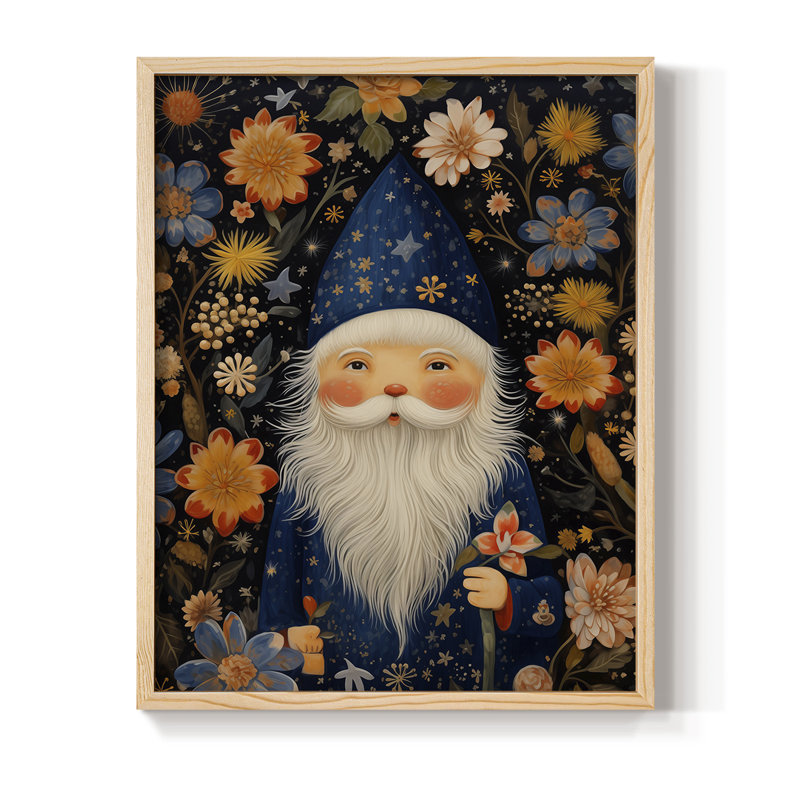 «Christmas Holiday Art DCL III», reproduction encadrée - bois massif, Naturel, H 11 po x l 9 po