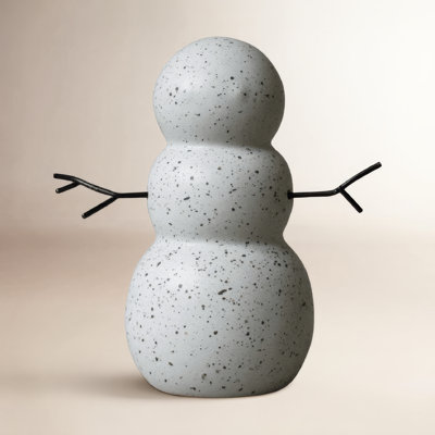 Mole Dot Ceramic Snowman Sculpture
