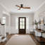Ventilateur de plafond Karlena de 42 po en bois massif moderne avec lumière et télécommande, 3 températures de couleur et DEL à intensité variable, moteur CC réversible à 6 vitesses, ventilateur encastré pour chambre à coucher