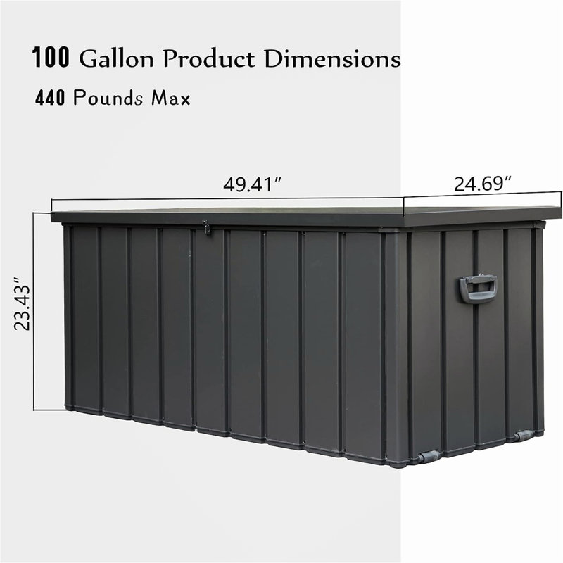 Boîte de rangement extérieure verrouillable avec rangement, création, grande boîte de rangement pour patio avec coussins décoratifs