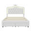 Princess Bed With LED Crown Headboard & Drawer(S), Faux Leather Storage Frame, White & Pink-1547203775-1547995489