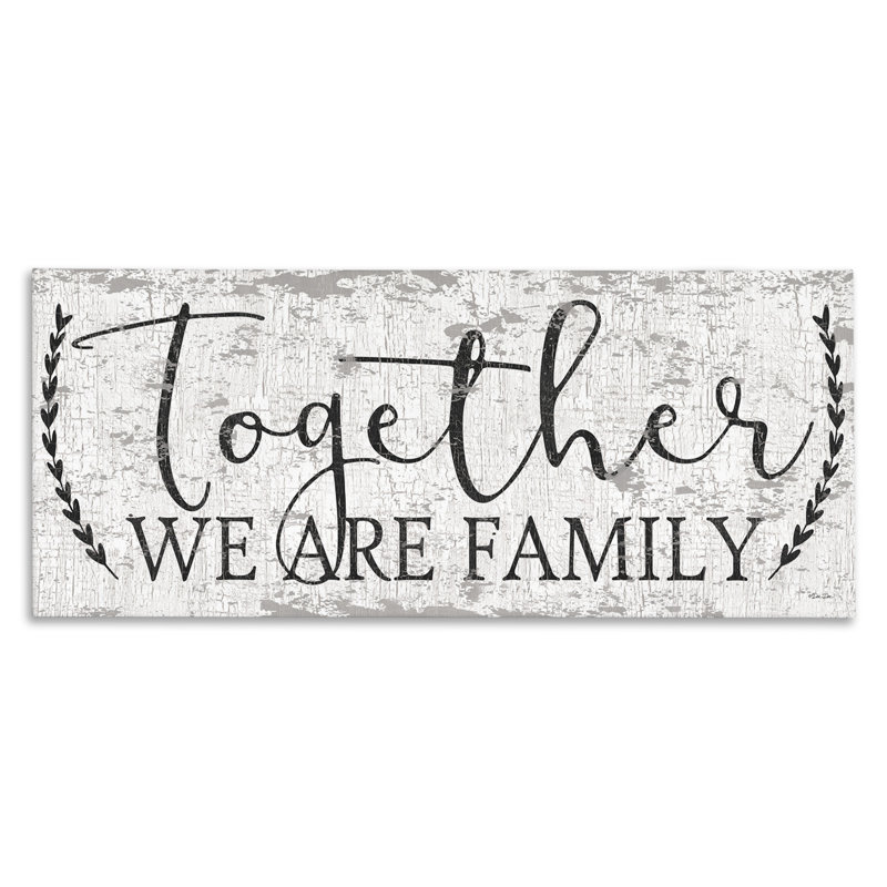 «Country Distress Together We Are a Family» par Dee Dee - impression d'art textuel, H 20 po x l 48 po