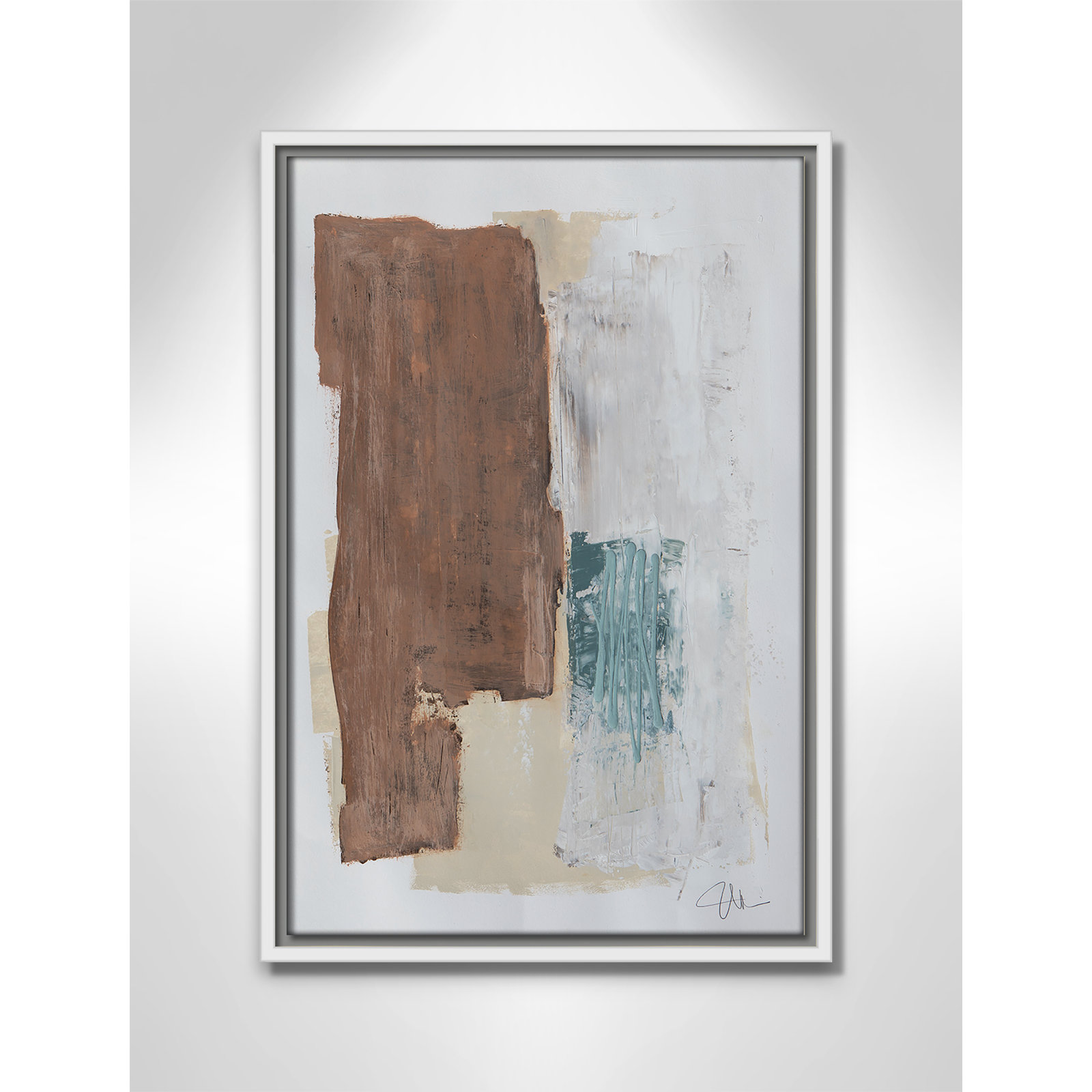Together We Work I Print, 19.5'' H x 13.5'' W x 2'' D, White Framed