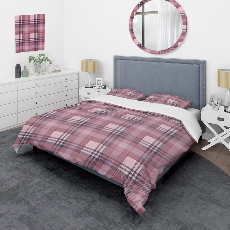 Pink Microfiber 3 Piece Duvet Cover Set, Twin Duvet Cover + 1 Standard Sham