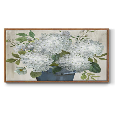 Classic Hydrangeas - Toile tendue avec châssis tendue, prête à accrocher