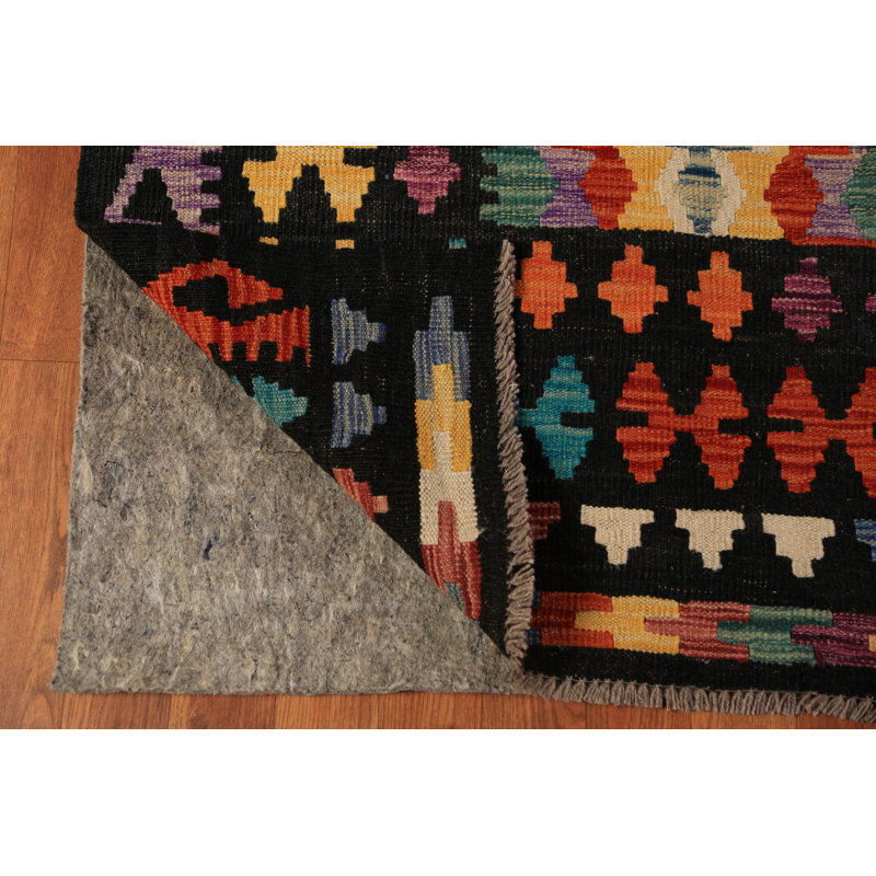 Tapis oriental géométrique All-Over Kilim 9 x 11