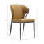 Chaise rembourrée en cuir brun clair Kirsten-1417792037