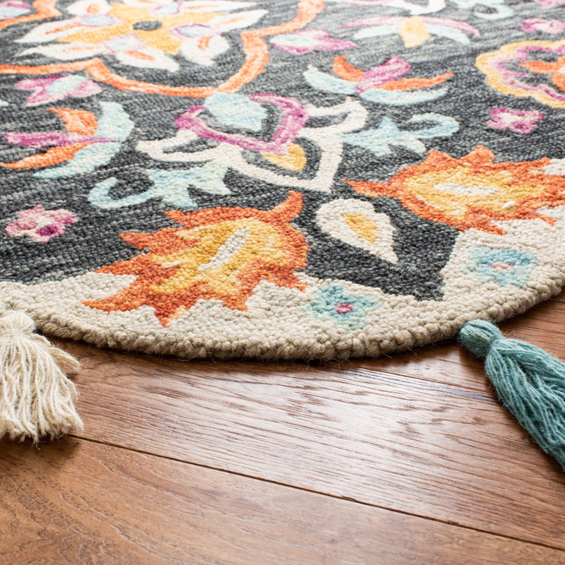 Greenbriar Novelty Hand Tufted Wool Oriental Rug, Round 5'