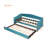 Upholstered Daybed Sofa Bed Twin Size With Trundle Bed and Wood Slat ,Blue