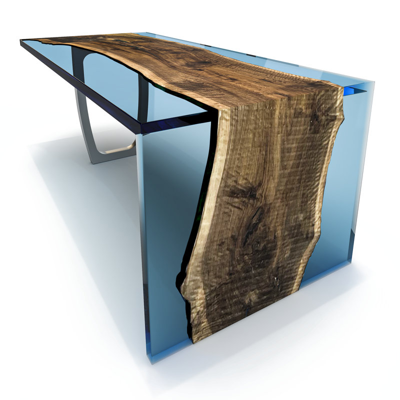 Feronia Walnut Wood Dining Table, 72" L x 42" W
