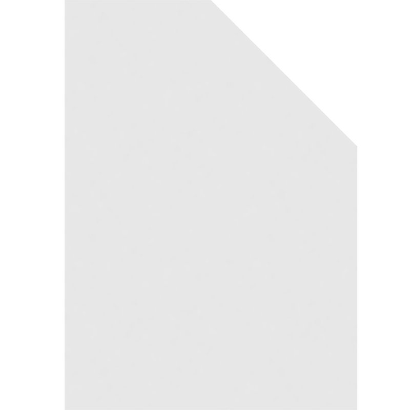 Half Octagon Top Left Surface Mount Non-Functional Standard Frame PVC Gable Vent, 16" H x 14" W x 1" D