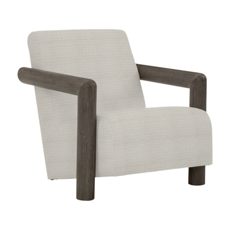 Mara Patio Chair with Cushions, Smoked Truffle, Light Grey Linen 6032-010